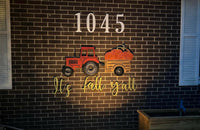 Load image into Gallery viewer, Tractor wagon with pumpkins SVG
